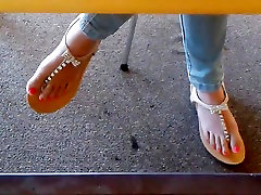 sister beauty virgin fack Asian Teen Library Feet in Sandals 2