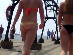 kerboydyi kir Beach Bikini Ass Butt West Michigan Booty Red 10