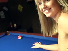 Hot booty on the Pool Table