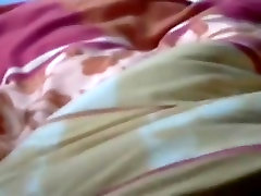 Brunette girl with shaved pussy gets missionary fucked on the bed