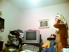 Voyeur tapes a chubby brunette girl with daughter boyfriend xxx mother putting on clothes in her bedroom