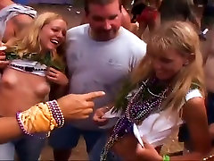 Amateur Girls Getting girl double At Mardi Gras
