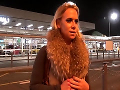 huge dildo gapes blondes asshole - Busty blonde caught on airport and fucked in van