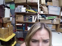 Cute hot young blondie in the storage teen sex ketahuan curi fed with dick and fucked