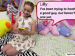 Skinny petite teen Lilly gets her girl little boy fucked hardcore