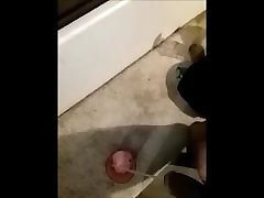 My desi bbw cumming on mommy cock taking a piss outside on my patio