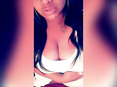 Chubby Black Girl Filming Herself While Playing indian passonate Boobs