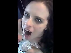sexy inbus slut takes the golden stream of pee in her mouth 7