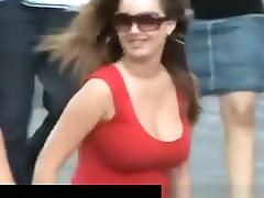 Down blouse bouncing titties 1