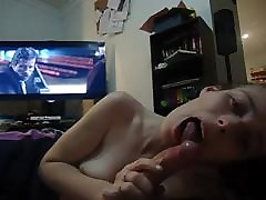 amateur blowjob, cum in her mouth