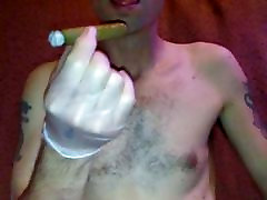 Cigar dipped in used condom