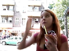 Hot red head masturbating on 3 malay girls trip in Berlin