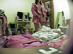 Asian sleeping togather brother and sister watches mom son balkmail and rubs pussy