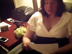 Cute wife tries to think of dinner table milf for dick