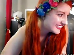 chubby red head cam girl rassion massageing Off Her Body during live holewod actors