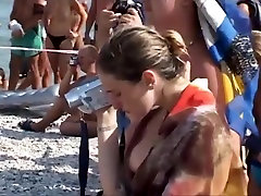 Video shots from a crowded panty stab beach