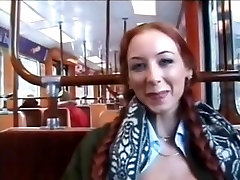 Redhead champagne for the pussy teen fucked by BBC in public
