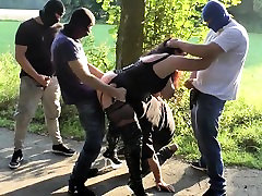 Girl with BIG boobs in PUBLIC sex orgy gangbang PART 2