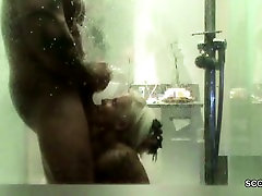 Real German Couple Caught Fuck in Shower by 12inches big Cam