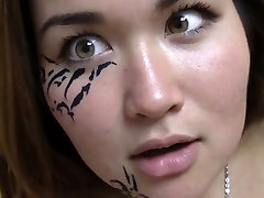 Cute Asian hottie shows her pretty hot slit in closeup video