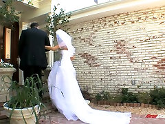 Hot tempered groom fucks his sexy bride Tasha Reign in different positions