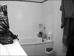 slut Annie Andre show tits before shower hidden cam