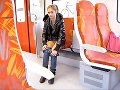 Babe flashes in public transport