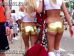 Sexy step bfo sex affair girls walking in fishnet and thong panties in public!