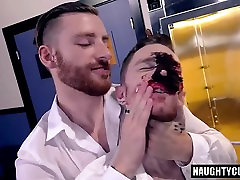 Tattoo gay domination and cumshot