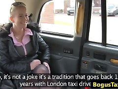 Pierced Czech taxi babe cocksucks cabbie pov