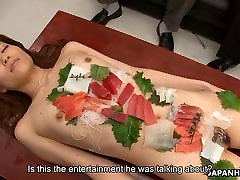 Sushi www manbuttered com is the main course of the office gangbang