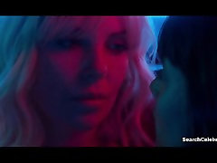 Charlize Theron and Sofia Boutella - straight tricked into gay sex7 Blonde