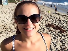 Dude picks up chick on the beach and fucks her in the hotel room