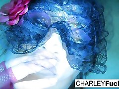 Charley wears some sexy lingerie and stockings