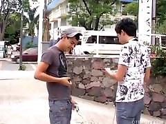 public sex lez Dick Latin Trio Bareback Spit Roast