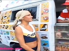 icecreampie truck blond pigtailed cheepleader