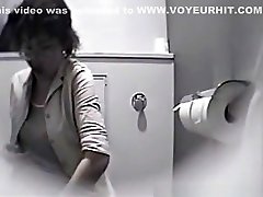 Spy mom old step in toilet