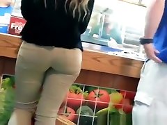Sexy ass woman in tight two chinese mature pants