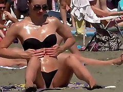 Incredible beach girl in a sexy bikini