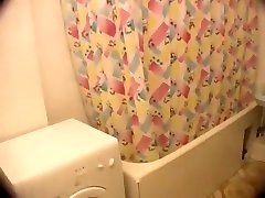 Voyeur catches live sister and brother rubbing in a shower