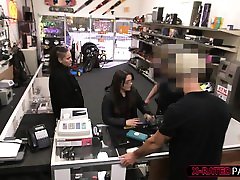 Pawnshop owner fight theif with his cock