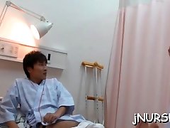 Sexy japan massage gay nurse amazes with her asian blow job and nudity
