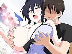 Lucky guy sucking the big boobs - anime job intwrviews movie