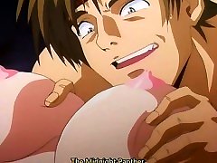 Awesome brunette riding the cock - anime busty daughter fucks japanese oldman movie