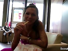 Two German Teens Fuck Stranger on skype tube mature webcam show in Restaurant