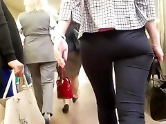 Russian blondes ass in metro