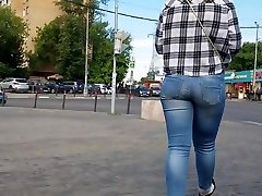 Russian big ass on the street