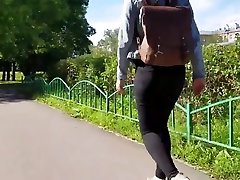 Very nice russian ass in black jeans