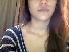 Amazing cute college girl latina bating with screwdriver on webcam