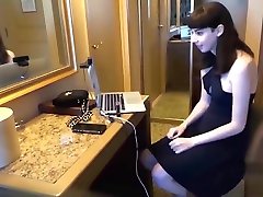The cute t-girl enjoys her free time